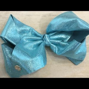 Silver And Blue Jojo Bow